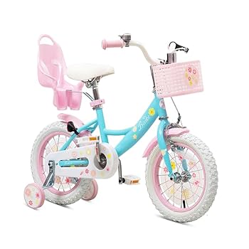 X-GIRL　子供用自転車　補助輪付き Amazon.co.jp: 子供用自転車 補助輪付き カゴ付き 高さ調節可能